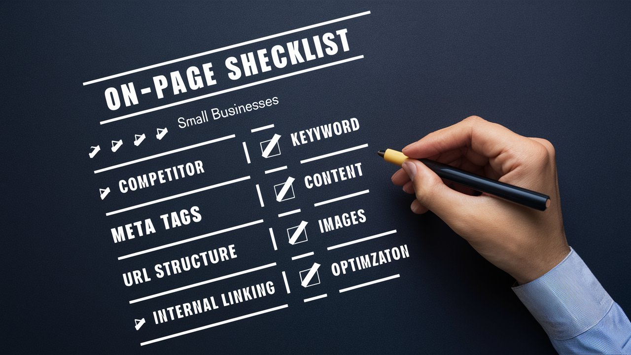 SEO checklist on whiteboard
